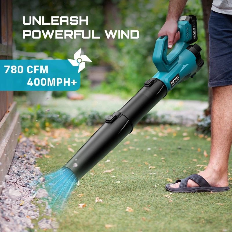 Power Tools Youtube - SEESII เครื่องเป่าลมไร้แปรงถ่าน 900000RPM สำหรับเป่าหิมะและใบไม้ พร้อมท่อ 2