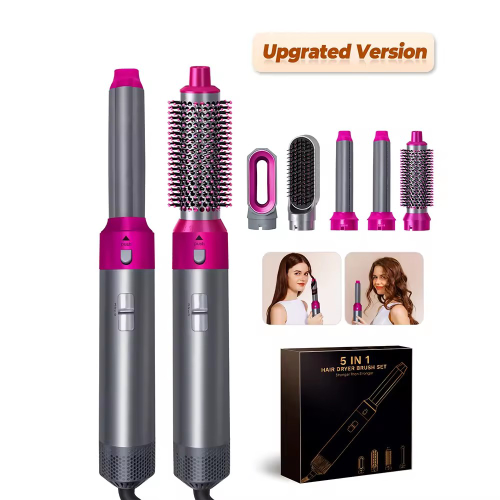 Power Tools China - เครื่องเป่าผม 5-In-1 หวีผมไฟฟ้าไอออนลบตรง Curler แปรงเครื่องเป่าผม Air