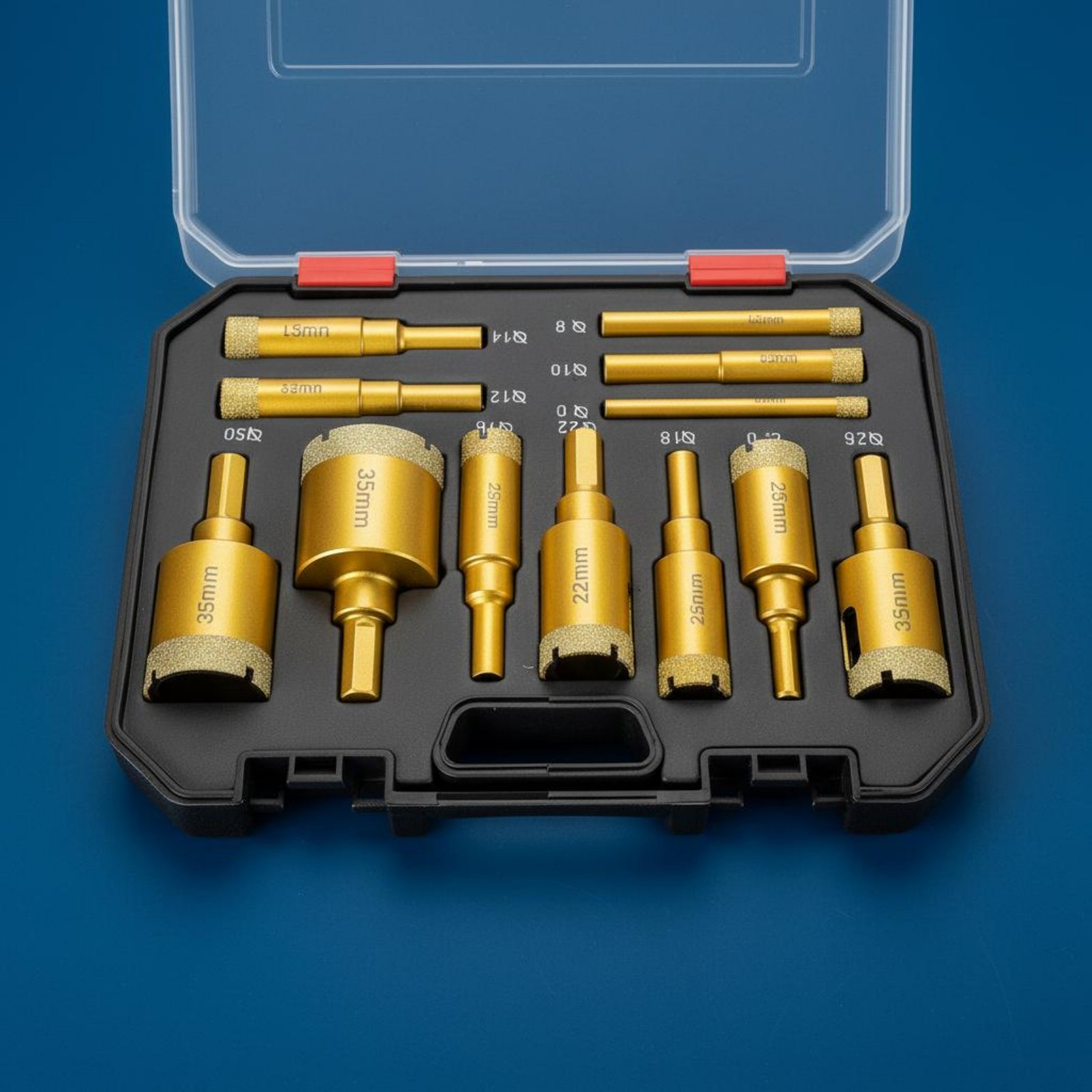 Power Tools Set - ชุดดอกสว่านเจาะคริสตัลแบบเชื่อม 12 ชิ้น ชุดดอกสว่านเจาะวัสดุหลากหลายชนิด ชุดดอกเจาะหินอ่อน ชุดอุปกรณ์เสริมเครื่องมือไฟฟ้า
