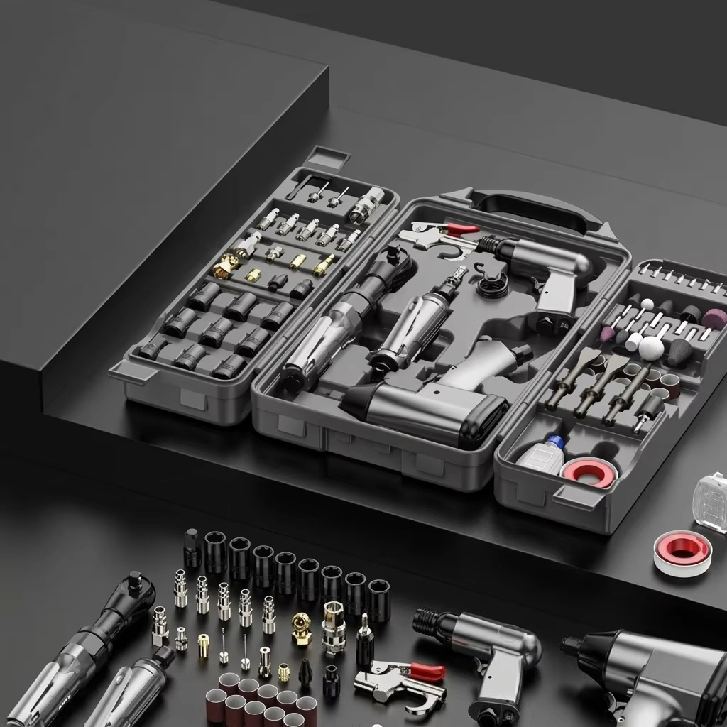 Power Tools Hand Held - ชุดเครื่องมือลมสำหรับงานหนัก 71 ชิ้น, ค้อนลมและสว่านลมกำลังสูงอเนกประสงค์, เครื่องมือแรงบิดสูงแบบพกพาขนาดกะทัดรัด