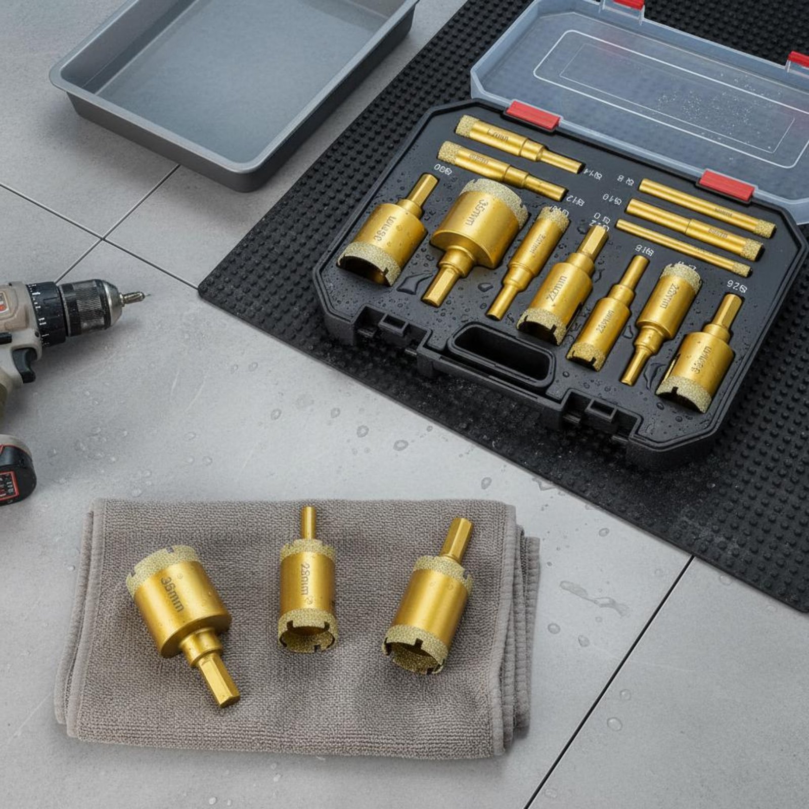 ชุดดอกสว่านเจาะคริสตัลแบบเชื่อ - Power Tools Set บทวิจารณ์และราคา